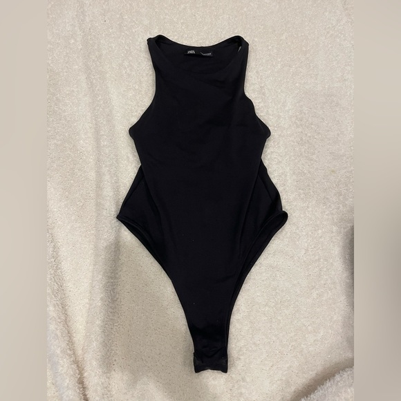 Zara Tops Zara Halter Neck Black Bodysuit Poshmark